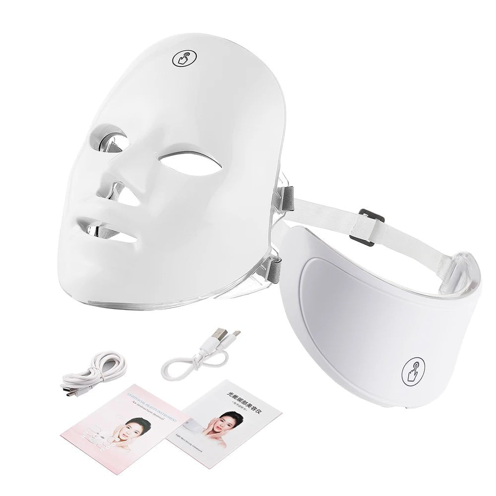 Face & Neck LED Photon Beauty Mask – 7-Color Light Therapy Skin Care Massager for Tightening, Rejuvenation & Anti-Aging - sensationmarketsensationmarket14:200006157#2PCS-no boxFace & Neck LED Photon Beauty Mask – 7-Color Light Therapy Skin Care Massager for Tightening, Rejuvenation & Anti-Aging2PCS-no box