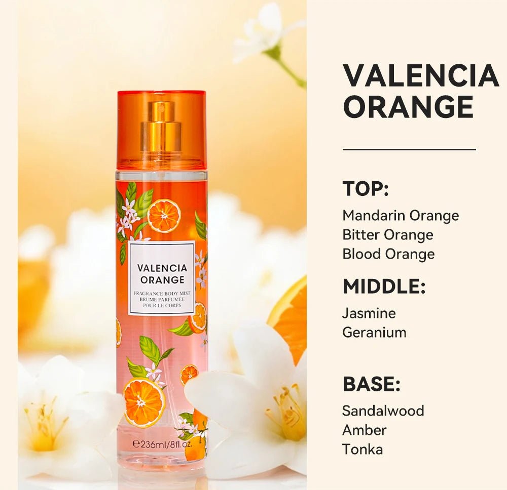 Floral Hair & Body Mist for Women – Long-Lasting Fresh Fragrance Spray for Daily Use (8 fl oz / 236ml) - sensationmarketsensationmarket14:865#Body Mist;200007763:201336106;200009122:1408#Valencia OrangeFloral Hair & Body Mist for Women – Long-Lasting Fresh Fragrance Spray for Daily Use (8 fl oz / 236ml)United StatesValencia OrangeBody Mist