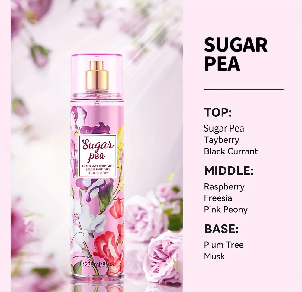 Floral Hair & Body Mist for Women – Long-Lasting Fresh Fragrance Spray for Daily Use (8 fl oz / 236ml) - sensationmarketsensationmarket14:865#Body Mist;200007763:201336106;200009122:6665#Sweet PeaFloral Hair & Body Mist for Women – Long-Lasting Fresh Fragrance Spray for Daily Use (8 fl oz / 236ml)United StatesSweet PeaBody Mist