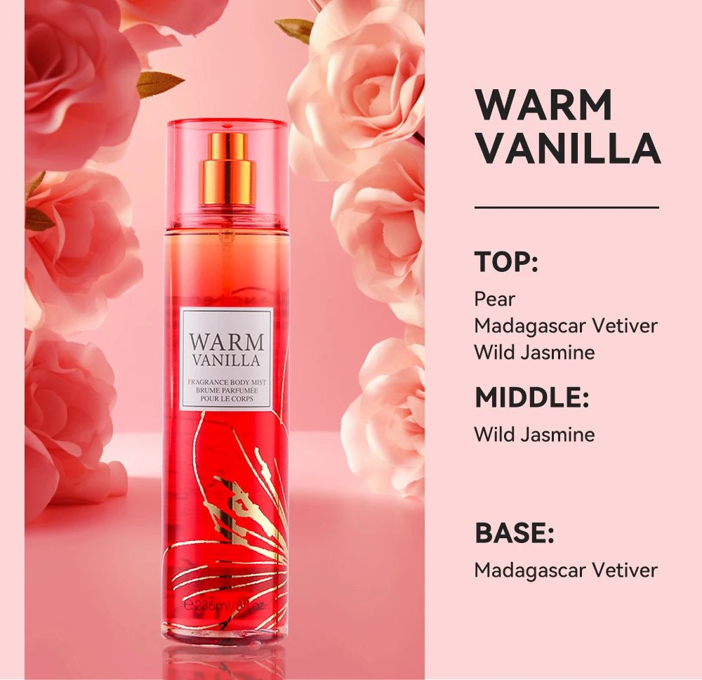 Floral Hair & Body Mist for Women – Long-Lasting Fresh Fragrance Spray for Daily Use (8 fl oz / 236ml) - sensationmarketsensationmarket14:865#Body Mist;200007763:201336106;200009122:201442835#Warm VanillaFloral Hair & Body Mist for Women – Long-Lasting Fresh Fragrance Spray for Daily Use (8 fl oz / 236ml)United StatesWarm VanillaBody Mist