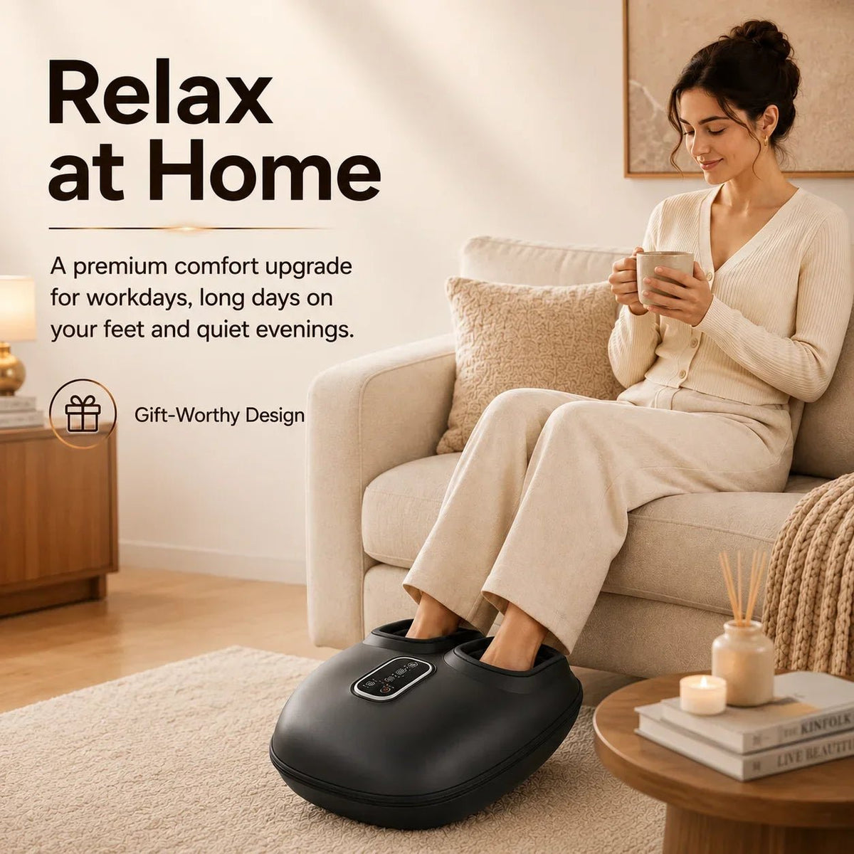 Foot Massager Machine with Heat & Air Compression – Kneading Vibration, 3 Intensity Levels & Removable Liners for Home & Office - sensationmarketsensationmarket14:193#BLACK;200007763:201336100;400079803:1983475201Foot Massager Machine with Heat & Air Compression – Kneading Vibration, 3 Intensity Levels & Removable Liners for Home & Office100V-127V US PlugChina MainlandBLACK