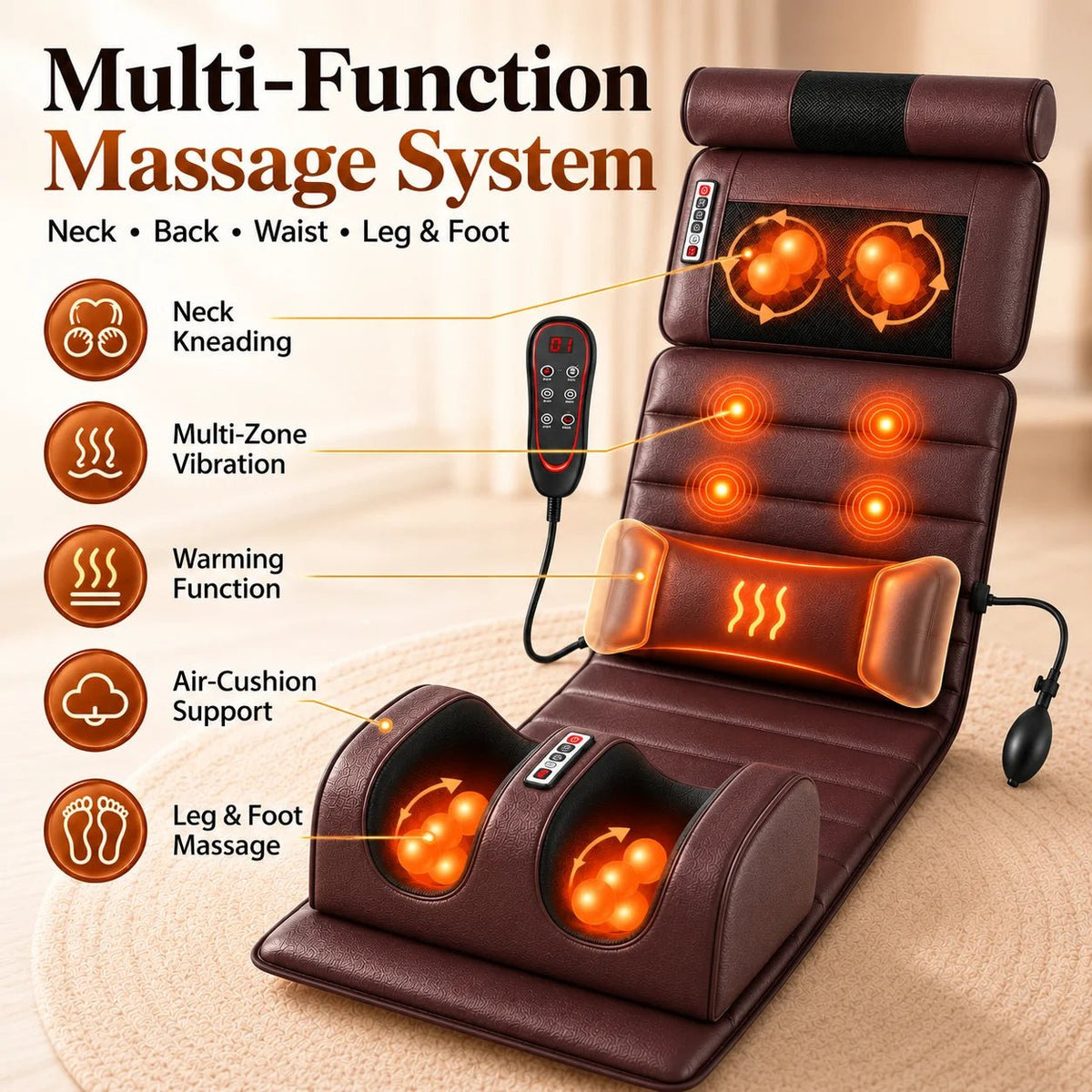 Full Body Electric Heated Massage Mat – 10-Motor Vibration, Neck Kneading & Detachable Leg Foot Massager | Complete Body Relaxation Mattress - sensationmarketsensationmarket14:1560#zunxangpi;200007763:201336100;400079803:1983473477Full Body Electric Heated Massage Mat – 10-Motor Vibration, Neck Kneading & Detachable Leg Foot Massager | Complete Body Relaxation Mattress100V-240V US PlugChina Mainlandzunxangpi