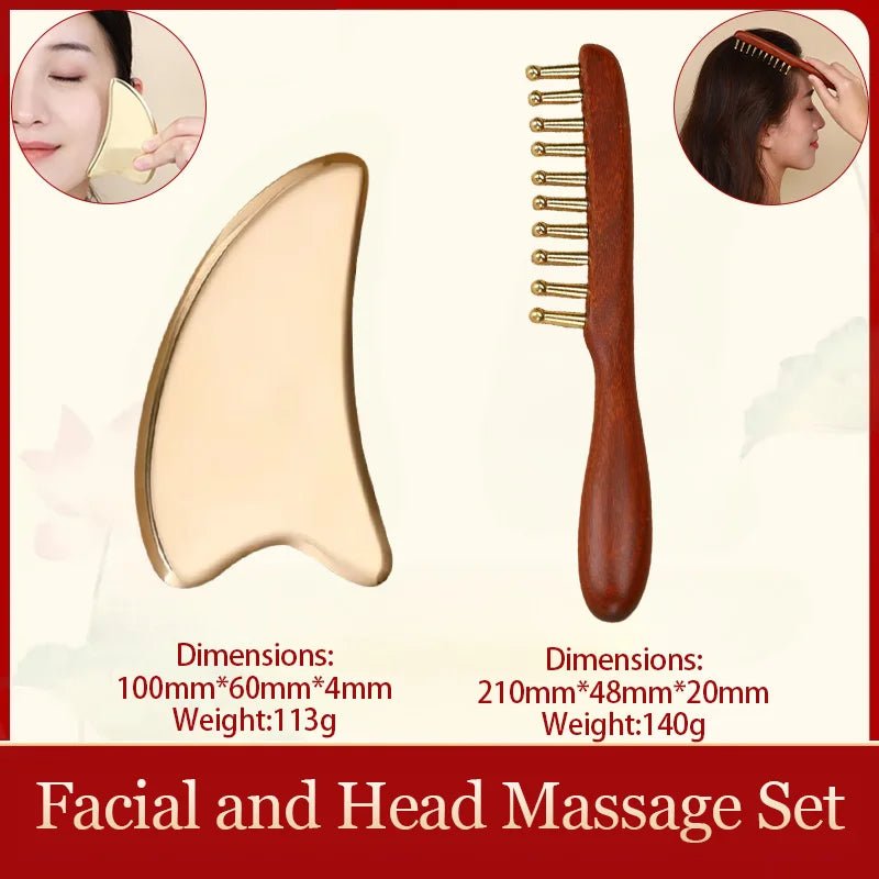 Gua Sha Face Massager & Kansa Wand – Facial Sculpting Tool for Lymphatic Drainage, Skin Lifting & Ayurvedic Beauty Ritual - sensationmarketsensationmarket14:29#Combination 2;200007763:201336100Gua Sha Face Massager & Kansa Wand – Facial Sculpting Tool for Lymphatic Drainage, Skin Lifting & Ayurvedic Beauty RitualChina MainlandCombination 2