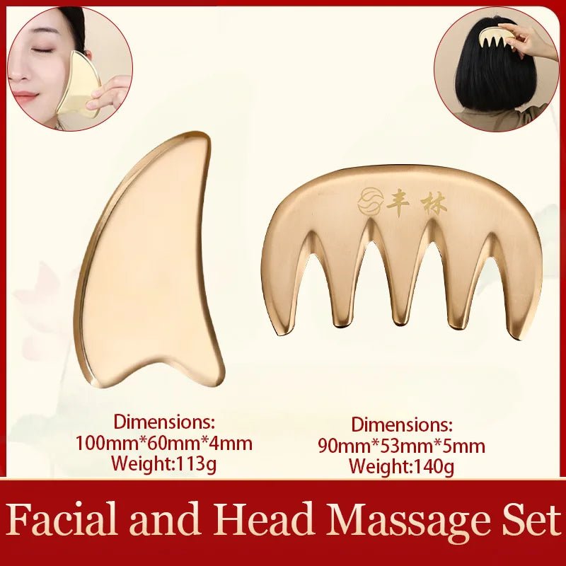 Gua Sha Face Massager & Kansa Wand – Facial Sculpting Tool for Lymphatic Drainage, Skin Lifting & Ayurvedic Beauty Ritual - sensationmarketsensationmarket14:1063#Combination 5;200007763:201336100Gua Sha Face Massager & Kansa Wand – Facial Sculpting Tool for Lymphatic Drainage, Skin Lifting & Ayurvedic Beauty RitualChina MainlandCombination 5