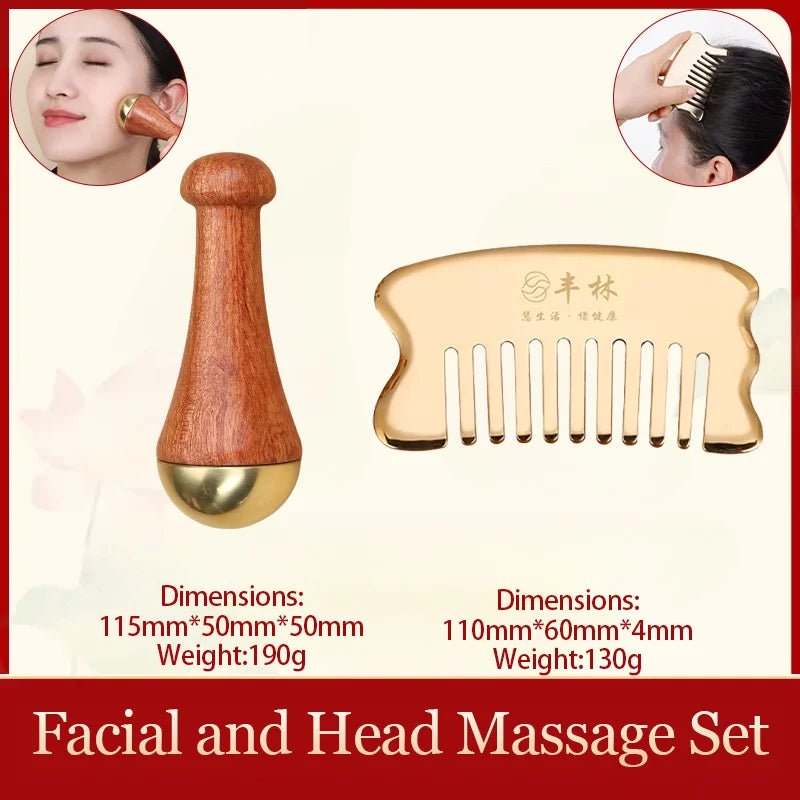 Gua Sha Face Massager & Kansa Wand – Facial Sculpting Tool for Lymphatic Drainage, Skin Lifting & Ayurvedic Beauty Ritual - sensationmarketsensationmarket14:200006151#Combination 7;200007763:201336100Gua Sha Face Massager & Kansa Wand – Facial Sculpting Tool for Lymphatic Drainage, Skin Lifting & Ayurvedic Beauty RitualChina MainlandCombination 7