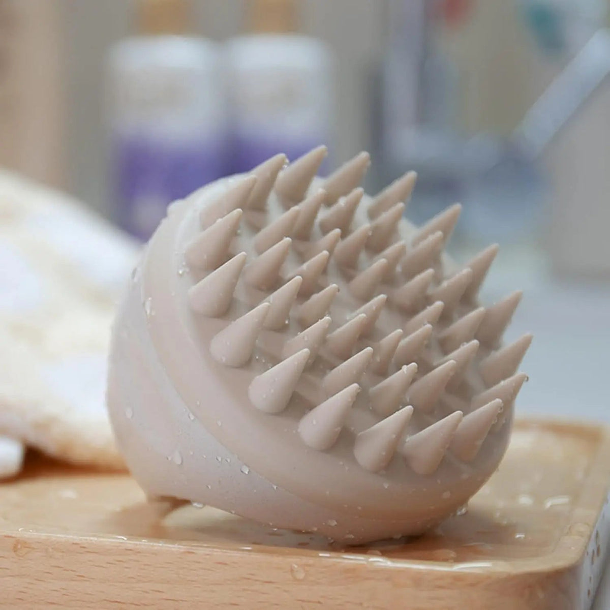 Hair Scalp Massager Shampoo Brush – Silicone Scalp Exfoliator & Hair Scrubber for Dandruff Removal & Deep Cleansing | Beige - sensationmarketsensationmarket14:365458#GreenHair Scalp Massager Shampoo Brush – Silicone Scalp Exfoliator & Hair Scrubber for Dandruff Removal & Deep Cleansing | BeigeGreen