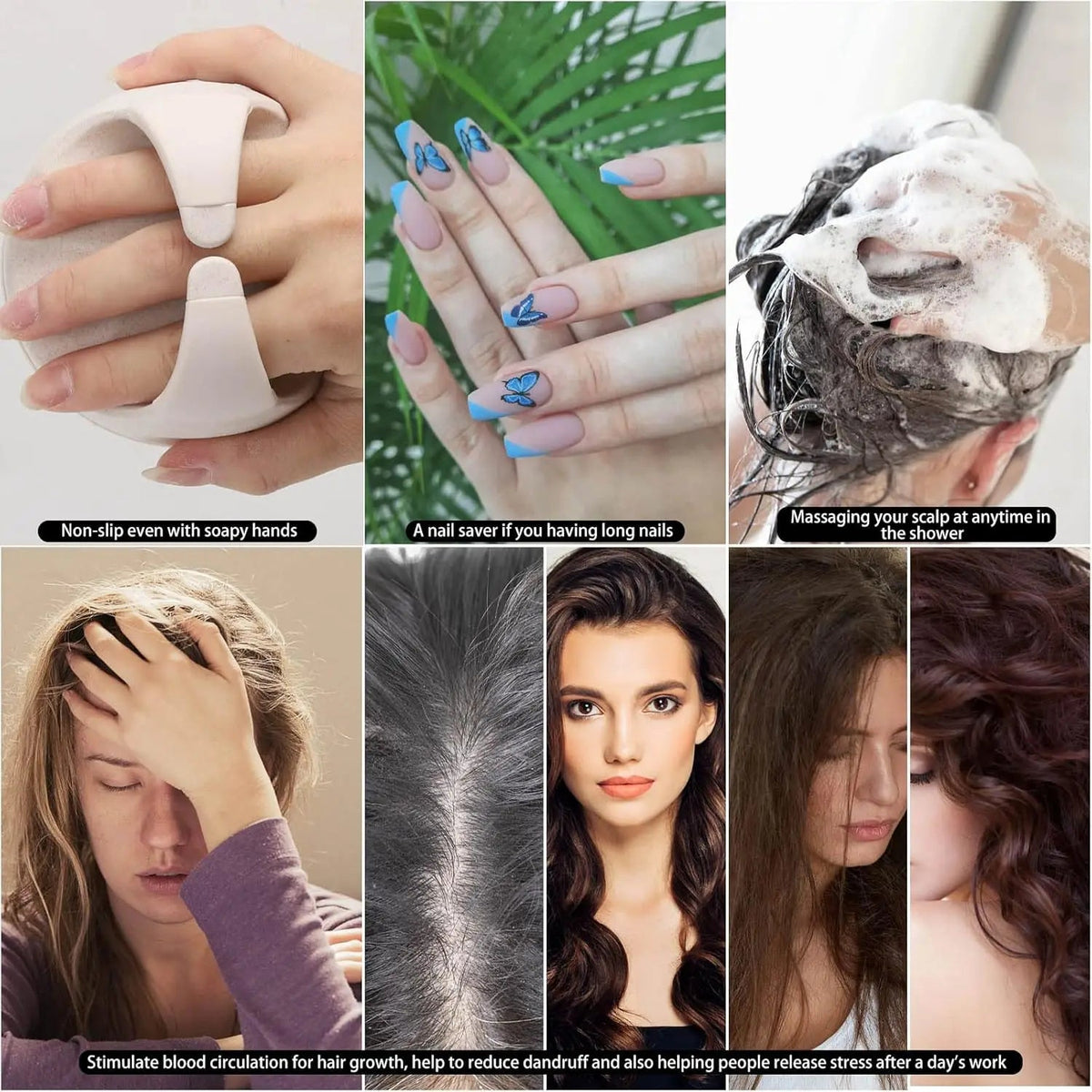 Hair Scalp Massager Shampoo Brush – Silicone Scalp Exfoliator & Hair Scrubber for Dandruff Removal & Deep Cleansing | Beige - sensationmarketsensationmarket14:365458#GreenHair Scalp Massager Shampoo Brush – Silicone Scalp Exfoliator & Hair Scrubber for Dandruff Removal & Deep Cleansing | BeigeGreen