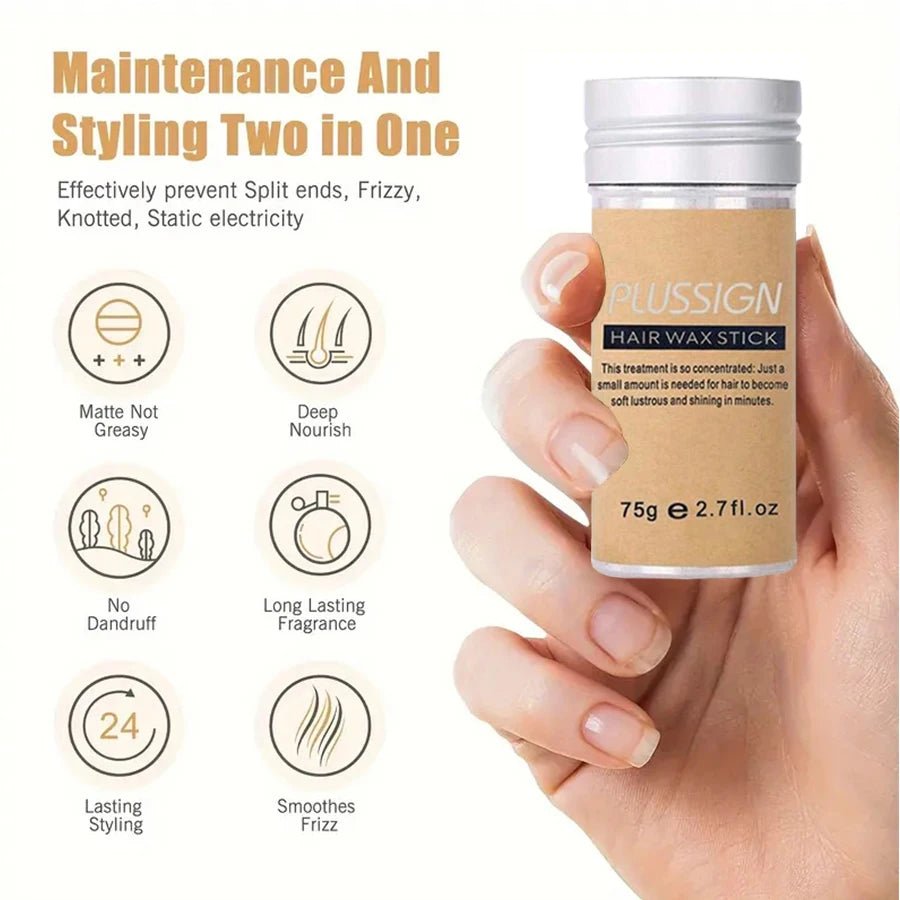 Hair Wax & Smoothing Gel Stick – Non-Greasy Styling Balm for Flyaway Control, Edge Curls & All-Day Smooth Hair - sensationmarketsensationmarket200000182:29#75gHair Wax & Smoothing Gel Stick – Non-Greasy Styling Balm for Flyaway Control, Edge Curls & All-Day Smooth Hair75g