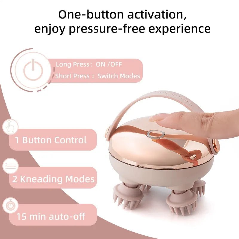 Head Spa Rechargeable Waterproof Handheld Scalp Massager – Electric Hair & Scalp Stress Relief Instrument for Body Massage - sensationmarketsensationmarket14:350853Head Spa Rechargeable Waterproof Handheld Scalp Massager – Electric Hair & Scalp Stress Relief Instrument for Body MassageSilver