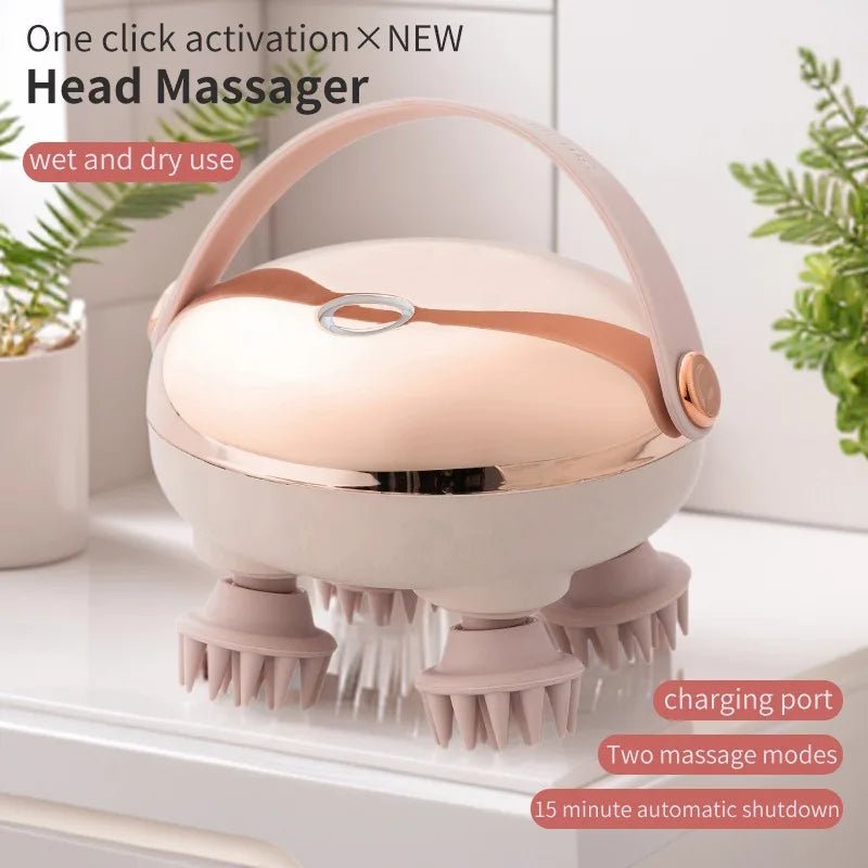Head Spa Rechargeable Waterproof Handheld Scalp Massager – Electric Hair & Scalp Stress Relief Instrument for Body Massage - sensationmarketsensationmarket14:350853Head Spa Rechargeable Waterproof Handheld Scalp Massager – Electric Hair & Scalp Stress Relief Instrument for Body MassageSilver