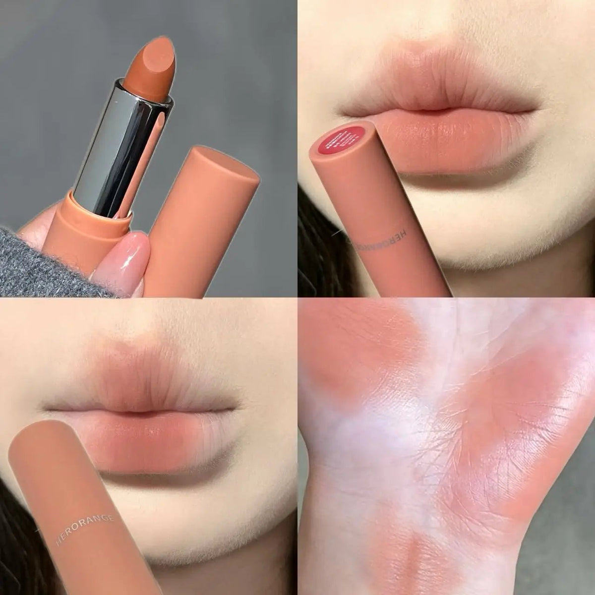 Herorange Sheer Matte Lipstick – Soft, Non-Drying, Transfer-Proof Long-Lasting Formula in Natural Tones for All Skin Tones - sensationmarketsensationmarket200001176:200000195#03Herorange Sheer Matte Lipstick – Soft, Non-Drying, Transfer-Proof Long-Lasting Formula in Natural Tones for All Skin Tones03
