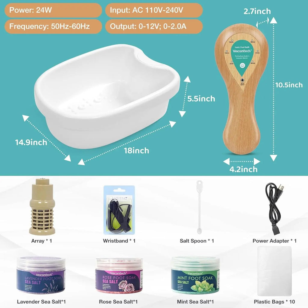 Ionic Foot Bath Detox Machine with 3 Sea Salts – Complete Home Ionic Cleansing & Full Body Detox Spa Kit - sensationmarketsensationmarket200007763:201336106;400079803:1983475201Ionic Foot Bath Detox Machine with 3 Sea Salts – Complete Home Ionic Cleansing & Full Body Detox Spa Kit100V-127V US PlugUnited States