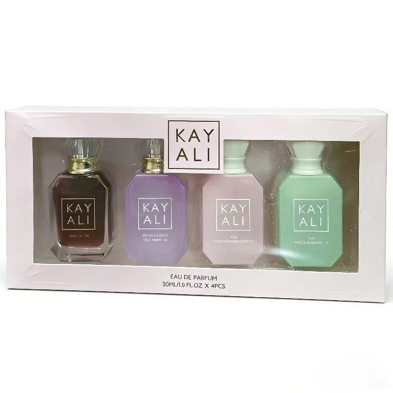KAYALI Arabic Perfume Set – 4 x 30ml Mini Luxury Fragrance Collection | Long-Lasting Sweet, Rich & Exotic Scents for Women - sensationmarketsensationmarket14:200003699#28-42-81-33KAYALI Arabic Perfume Set – 4 x 30ml Mini Luxury Fragrance Collection | Long-Lasting Sweet, Rich & Exotic Scents for Women28-42-81-33