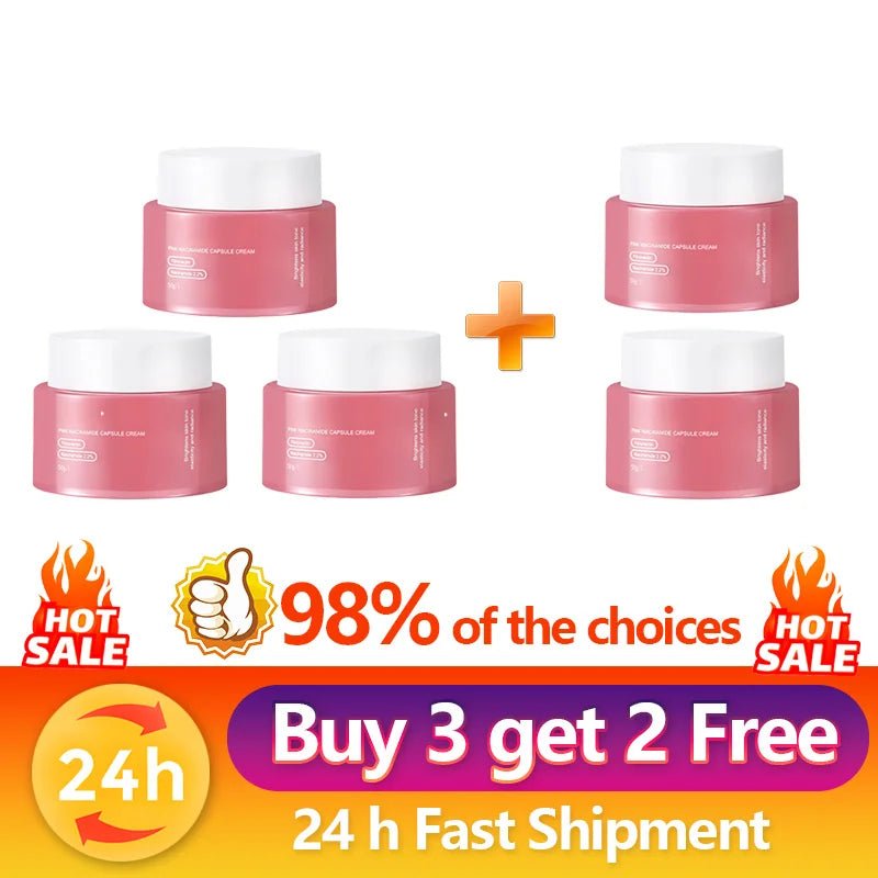 Korean Pink Collagen PDRN Capsule Cream with Niacinamide – Lightweight Non-Greasy Face Moisturizer for Uneven Skin Tone & Radiant Glow - sensationmarketsensationmarket200000581:201442859#Buy 3 get 2 FreeKorean Pink Collagen PDRN Capsule Cream with Niacinamide – Lightweight Non-Greasy Face Moisturizer for Uneven Skin Tone & Radiant GlowBuy 3 get 2 Free