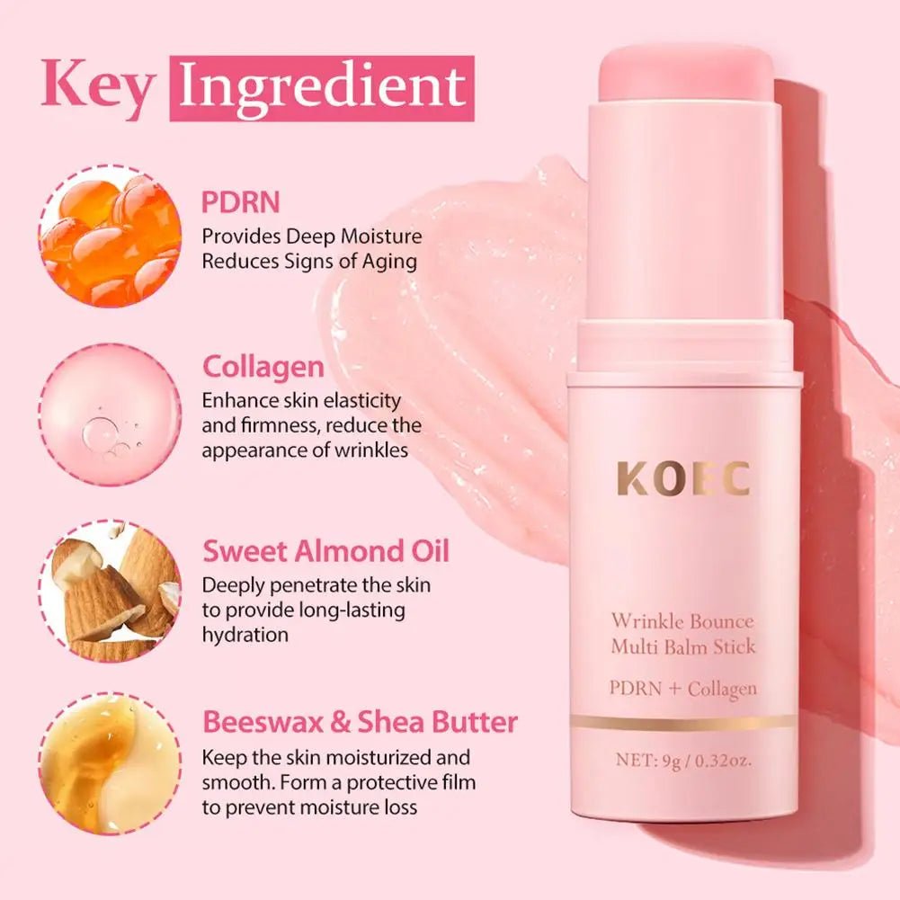 Korean Pink PDRN Collagen Bounce Multi Balm Stick – Hydrating, Anti-Wrinkle & Multi-Functional Skincare & Makeup Moisturizer Stick - sensationmarketsensationmarket14:200021498#pinkKorean Pink PDRN Collagen Bounce Multi Balm Stick – Hydrating, Anti-Wrinkle & Multi-Functional Skincare & Makeup Moisturizer Stickpink