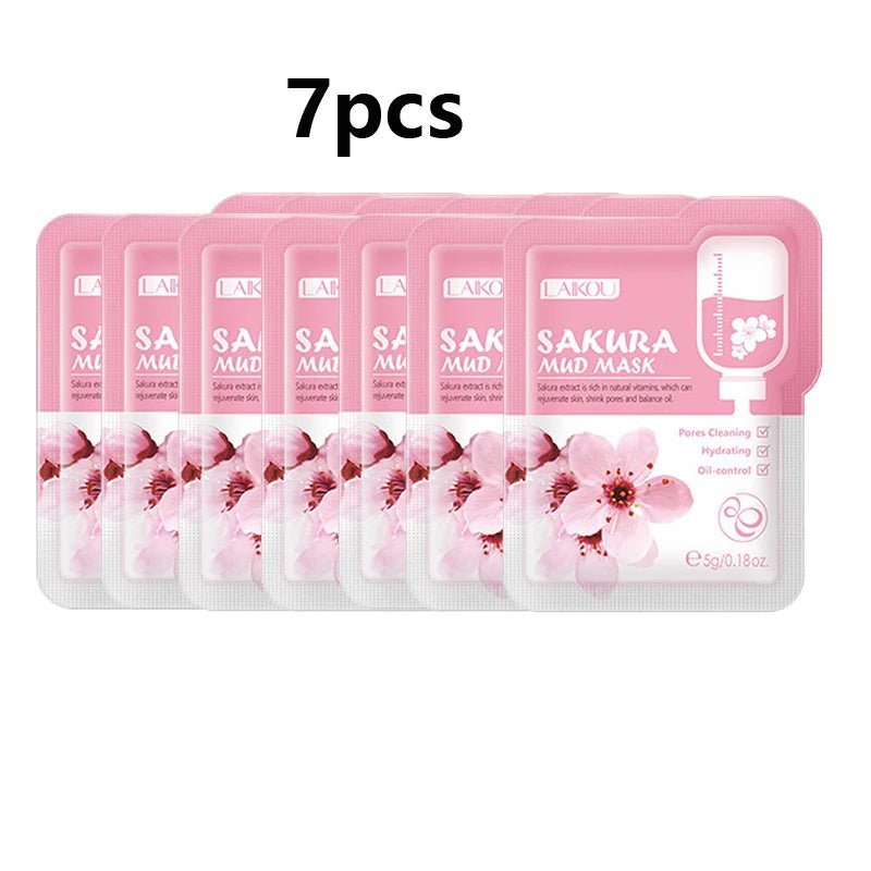 LAIKOU Matcha Green Clay Mud Face Mask – 7pcs Night Facial Pack for Dark Circles, Deep Moisturising & Skin Care - sensationmarketsensationmarket14:200002130#sakuraLAIKOU Matcha Green Clay Mud Face Mask – 7pcs Night Facial Pack for Dark Circles, Deep Moisturising & Skin Caresakura