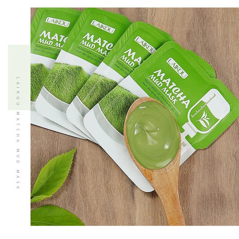 LAIKOU Matcha Green Clay Mud Face Mask – 7pcs Night Facial Pack for Dark Circles, Deep Moisturising & Skin Care - sensationmarketsensationmarket14:771#matchaLAIKOU Matcha Green Clay Mud Face Mask – 7pcs Night Facial Pack for Dark Circles, Deep Moisturising & Skin Carematcha