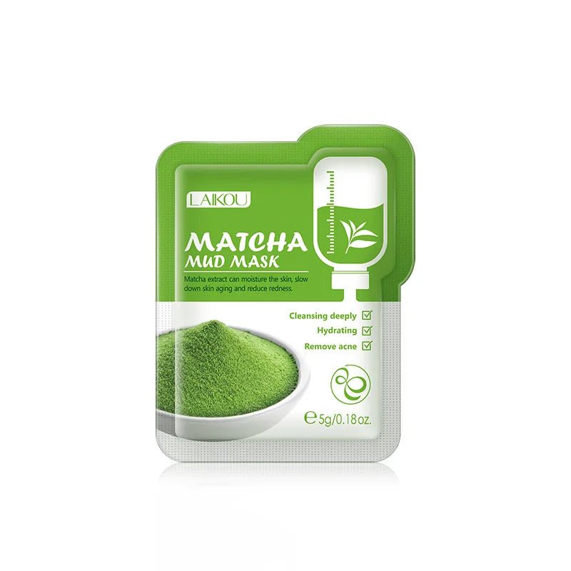 LAIKOU Matcha Green Clay Mud Face Mask – 7pcs Night Facial Pack for Dark Circles, Deep Moisturising & Skin Care - sensationmarketsensationmarket14:771#matchaLAIKOU Matcha Green Clay Mud Face Mask – 7pcs Night Facial Pack for Dark Circles, Deep Moisturising & Skin Carematcha
