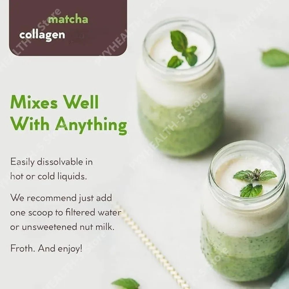 Matcha Collagen Powder – Marine Collagen & Green Tea Beauty Wellness Drink Mix for Hair, Skin & Nails (90g) - sensationmarketsensationmarket200076261:200138404#270 g(Pack of 3)Matcha Collagen Powder – Marine Collagen & Green Tea Beauty Wellness Drink Mix for Hair, Skin & Nails (90g)270 g(Pack of 3)