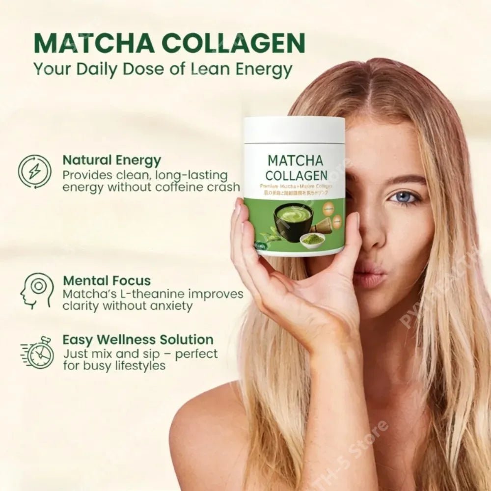 Matcha Collagen Powder – Marine Collagen & Green Tea Beauty Wellness Drink Mix for Hair, Skin & Nails (90g) - sensationmarketsensationmarket200076261:200138404#270 g(Pack of 3)Matcha Collagen Powder – Marine Collagen & Green Tea Beauty Wellness Drink Mix for Hair, Skin & Nails (90g)270 g(Pack of 3)