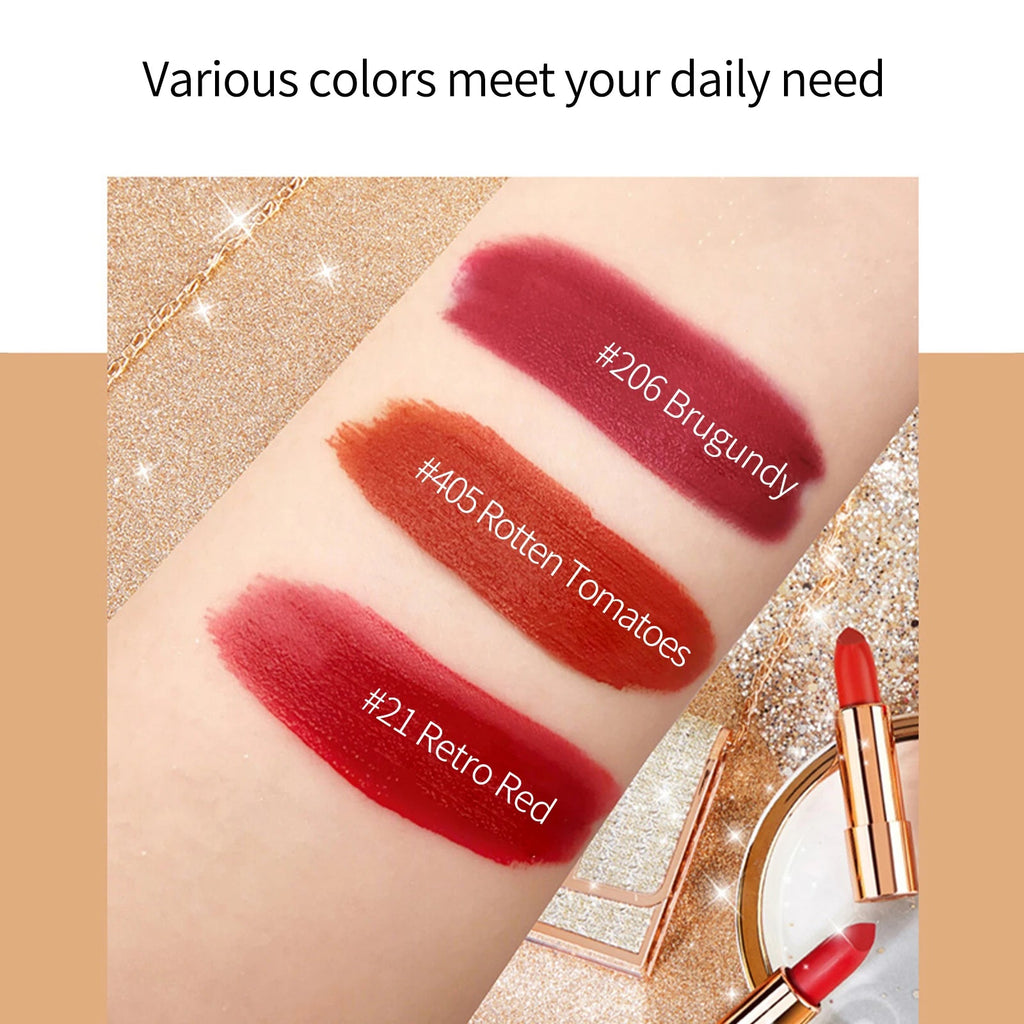 Matte Lipstick Gift Set – 3 Shades x 3.5g with Silver Chain Shining Bag | Waterproof, Non-Transfer Long-Lasting Red Lip Makeup - sensationmarketsensationmarket200001176:10#multipack;491:56964930Matte Lipstick Gift Set – 3 Shades x 3.5g with Silver Chain Shining Bag | Waterproof, Non-Transfer Long-Lasting Red Lip MakeupOption 1multipack