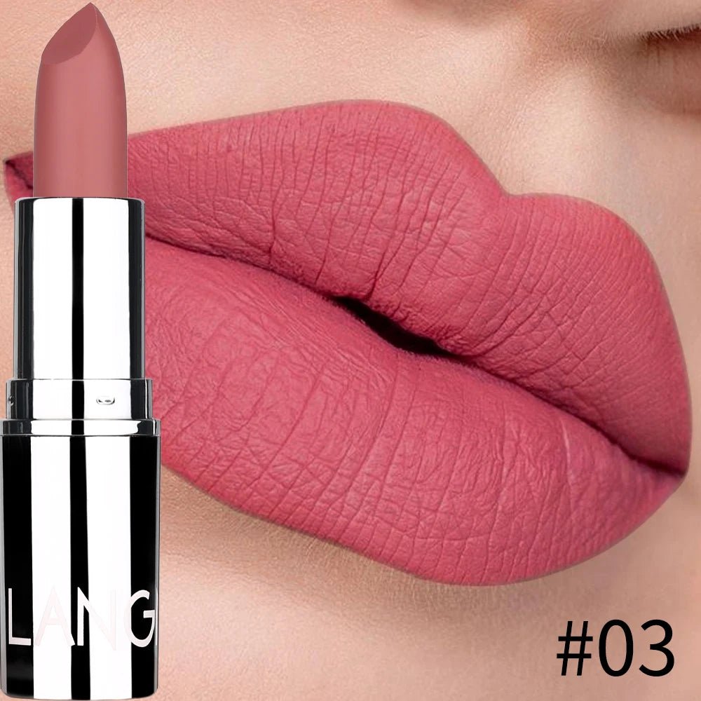 Matte Velvet Lipstick – 8 Sexy Shades | Waterproof, Non-Transfer, Long-Lasting & Moisturizing Solid Lip Color - sensationmarketsensationmarket200001176:200006154#08Matte Velvet Lipstick – 8 Sexy Shades | Waterproof, Non-Transfer, Long-Lasting & Moisturizing Solid Lip Color08
