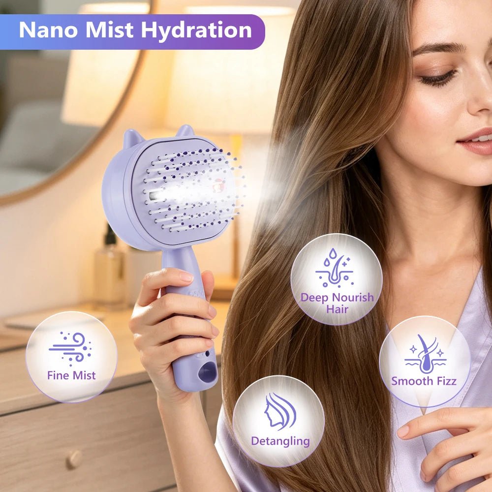 Mist Spray Steam Hair Brush & Scalp Massager Comb – Rechargeable Anti-Static Detangling Comb for Dry & Frizzy Hair - sensationmarketsensationmarket14:496#1PCS;400079803:23313063559Mist Spray Steam Hair Brush & Scalp Massager Comb – Rechargeable Anti-Static Detangling Comb for Dry & Frizzy HairUSB Type-C1PCS