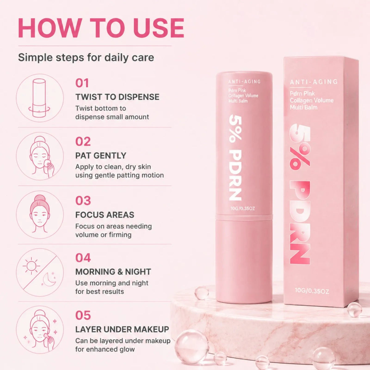 PDRN Collagen Multi Balm Stick 10g – Moisturizing, Soothing & Nourishing for Face, Neck & Lips | Plumping Portable Daily Skincare - sensationmarketsensationmarket14:201336230#4x 10gPDRN Collagen Multi Balm Stick 10g – Moisturizing, Soothing & Nourishing for Face, Neck & Lips | Plumping Portable Daily Skincare4x 10g