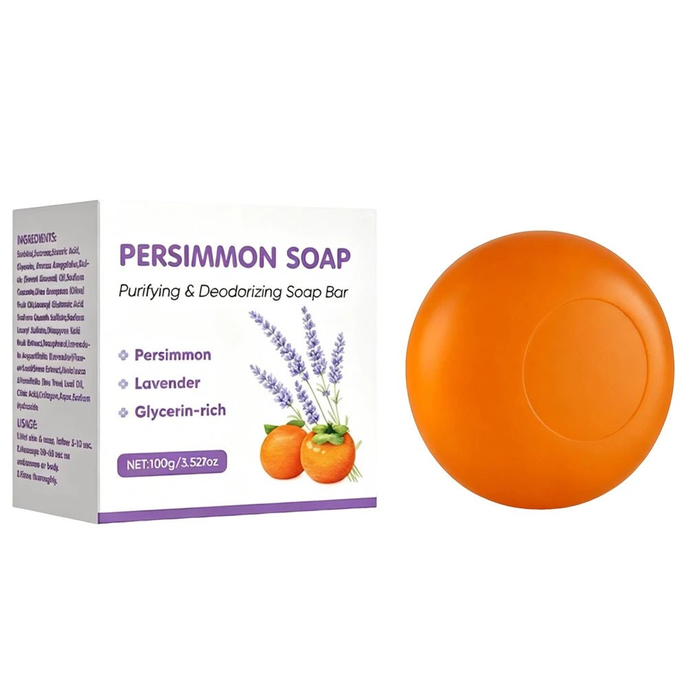 Persimmon & Lavender Deodorizing Soap Bar 100g – Japanese Persimmon Extract for Body Odor Control | Purifying Unisex Bar - sensationmarketsensationmarket200009122:100015911#2PCS SetPersimmon & Lavender Deodorizing Soap Bar 100g – Japanese Persimmon Extract for Body Odor Control | Purifying Unisex Bar2PCS Set