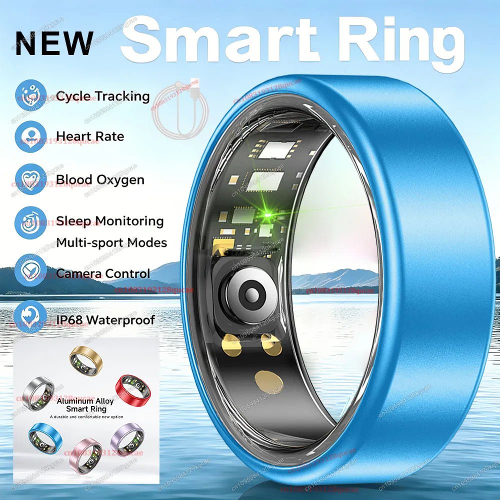 R10 Smart Ring with Charging Case – Heart Rate, Sleep & Health Monitoring, IP68 Waterproof & Multi-Sport Mode for Men & Women - sensationmarketsensationmarket14:193#Blue Cable;200000369:699R10 Smart Ring with Charging Case – Heart Rate, Sleep & Health Monitoring, IP68 Waterproof & Multi-Sport Mode for Men & Women8Blue Cable
