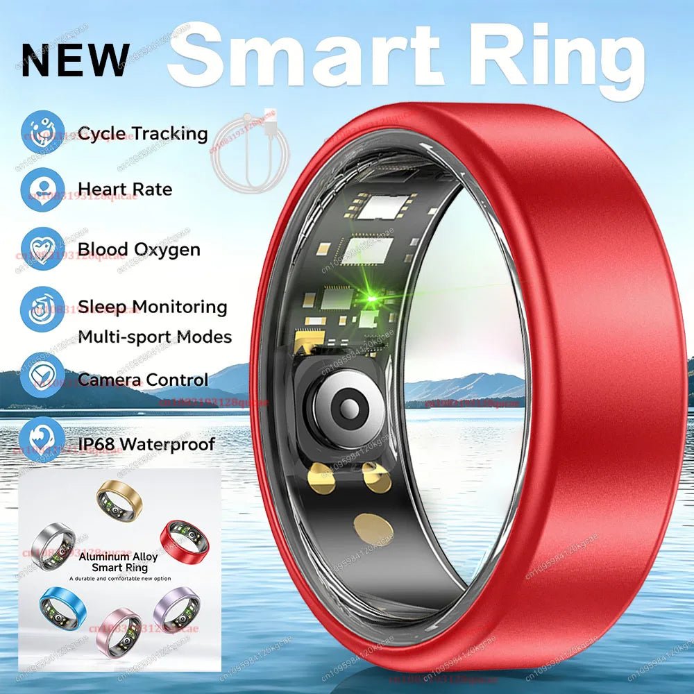 R10 Smart Ring with Charging Case – Heart Rate, Sleep & Health Monitoring, IP68 Waterproof & Multi-Sport Mode for Men & Women - sensationmarketsensationmarket14:29#Red Cable;200000369:200000298R10 Smart Ring with Charging Case – Heart Rate, Sleep & Health Monitoring, IP68 Waterproof & Multi-Sport Mode for Men & Women14Red Cable