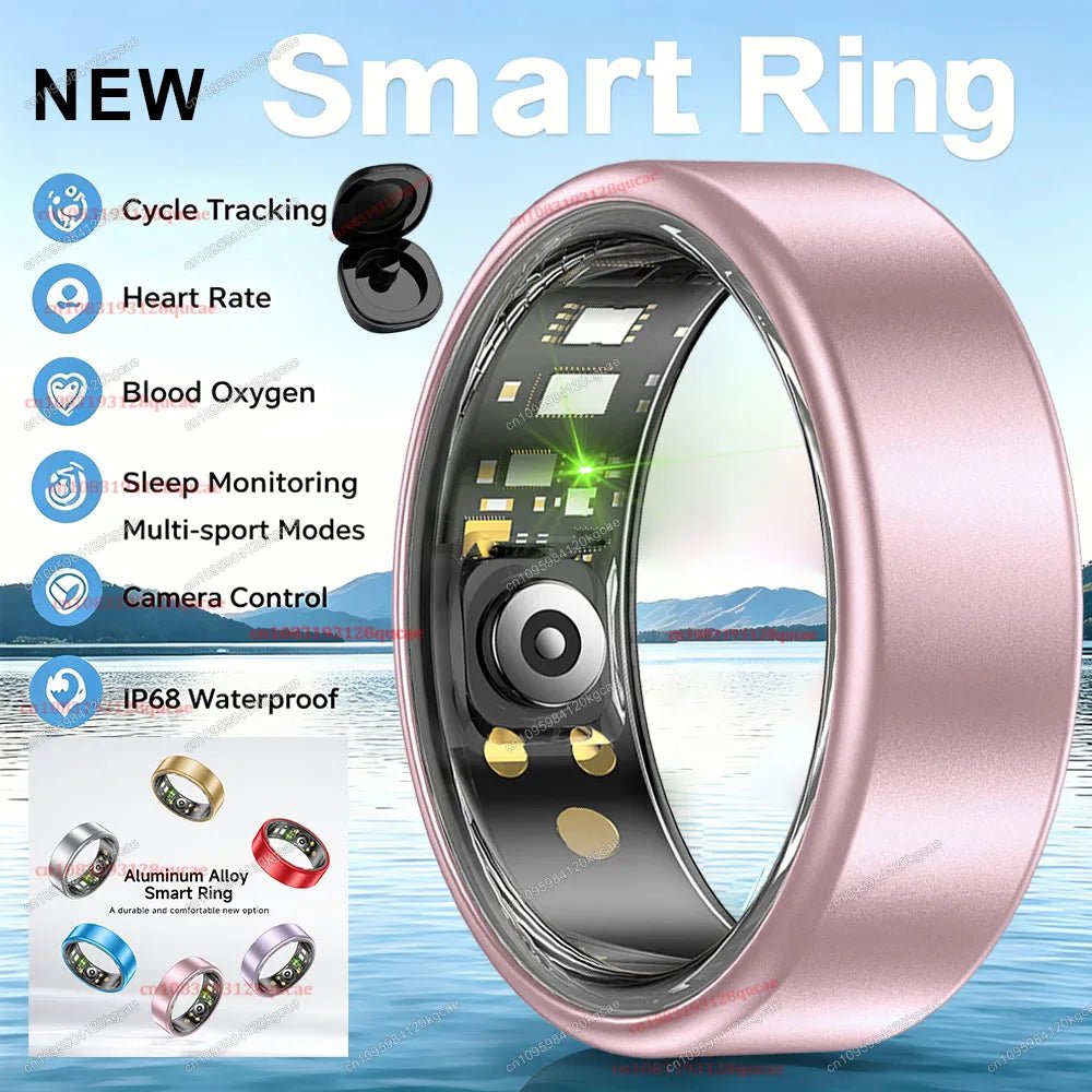 R10 Smart Ring with Charging Case – Heart Rate, Sleep & Health Monitoring, IP68 Waterproof & Multi-Sport Mode for Men & Women - sensationmarketsensationmarket14:1063#Pink Box;200000369:200000296R10 Smart Ring with Charging Case – Heart Rate, Sleep & Health Monitoring, IP68 Waterproof & Multi-Sport Mode for Men & Women13Pink Box