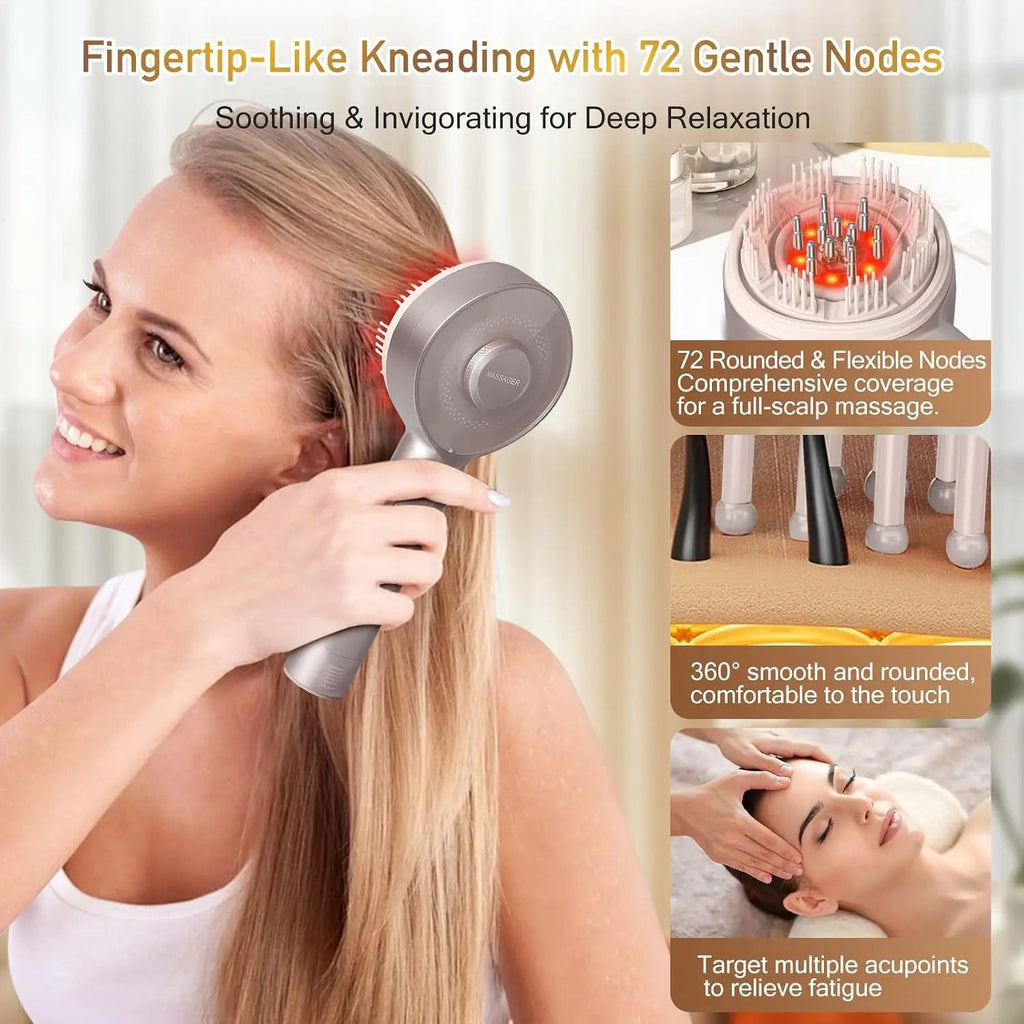 Red Light EMS Scalp Massager Comb – Electric Kneading Head Massage Brush with Essential Oil Reservoir | Rechargeable Waterproof Hair Care Tool - sensationmarketsensationmarket14:350850;400079803:23313063559Red Light EMS Scalp Massager Comb – Electric Kneading Head Massage Brush with Essential Oil Reservoir | Rechargeable Waterproof Hair Care ToolUSB Type-CGold