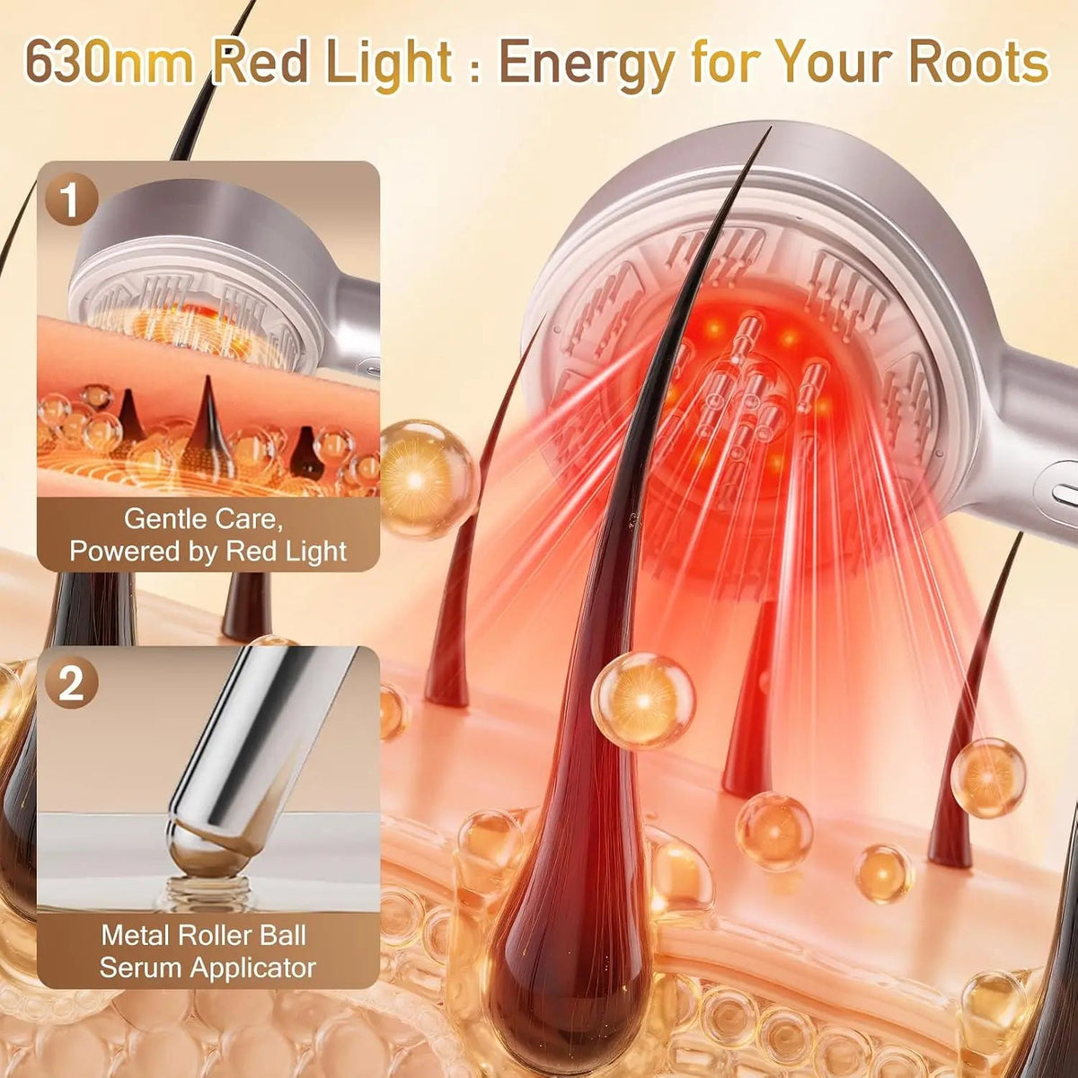Red Light EMS Scalp Massager Comb – Electric Kneading Head Massage Brush with Essential Oil Reservoir | Rechargeable Waterproof Hair Care Tool - sensationmarketsensationmarket14:350850;400079803:23313063559Red Light EMS Scalp Massager Comb – Electric Kneading Head Massage Brush with Essential Oil Reservoir | Rechargeable Waterproof Hair Care ToolUSB Type-CGold