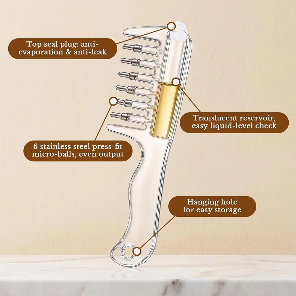 Scalp Applicator Liquid Comb with Rolling Ball Massager – Essential Oil Infusion Hair Tool for Scalp Care & Styling - sensationmarketsensationmarket14:175#PinkScalp Applicator Liquid Comb with Rolling Ball Massager – Essential Oil Infusion Hair Tool for Scalp Care & StylingPink