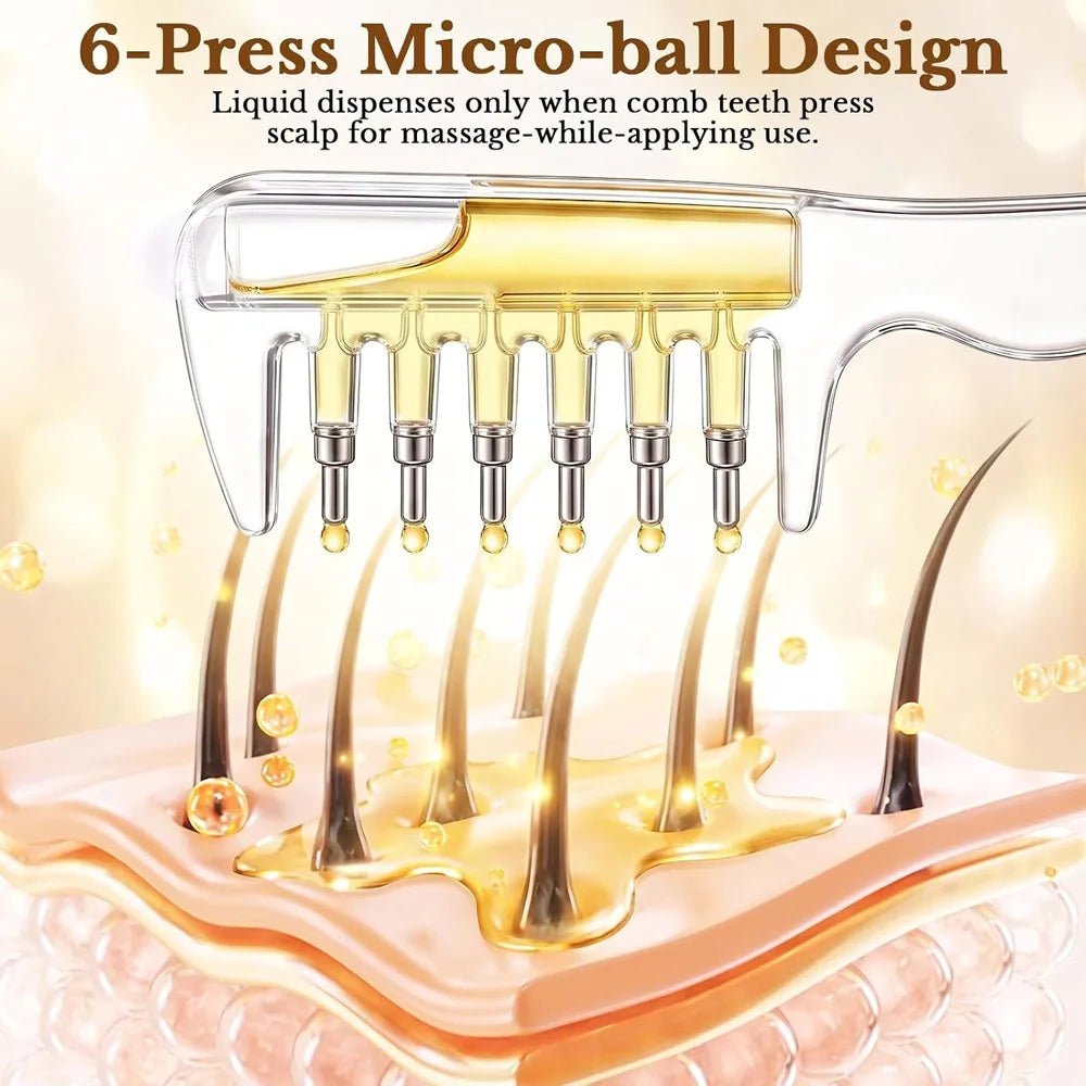 Scalp Applicator Liquid Comb with Rolling Ball Massager – Essential Oil Infusion Hair Tool for Scalp Care & Styling - sensationmarketsensationmarket14:175#PinkScalp Applicator Liquid Comb with Rolling Ball Massager – Essential Oil Infusion Hair Tool for Scalp Care & StylingPink