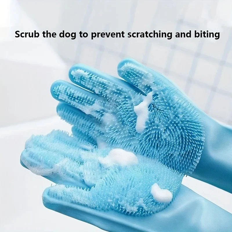 Silicone Pet Grooming & Bath Glove – Dog & Cat Hair Removal Scrubber for Shampooing, Massage & Fur De-Shedding - sensationmarketsensationmarket14:1052#PinkSilicone Pet Grooming & Bath Glove – Dog & Cat Hair Removal Scrubber for Shampooing, Massage & Fur De-SheddingPink