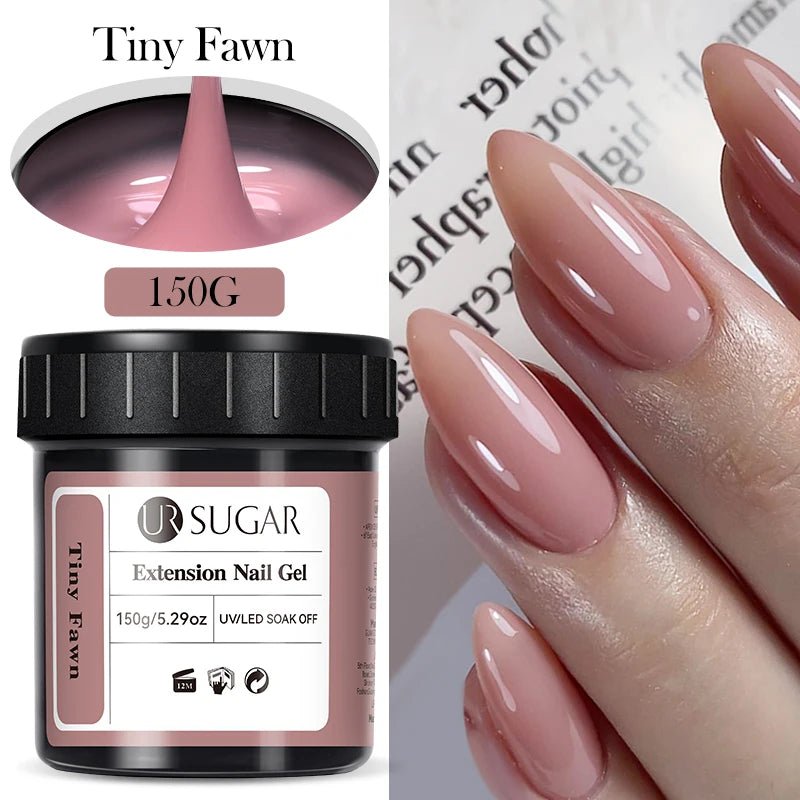 UR SUGAR 150g Nail Extension Gel – Transparent, Jelly White & Light Pink UV/LED Builder Gel for French & Acrylic Manicure - sensationmarketsensationmarket14:1254#Pinkish-whiteUR SUGAR 150g Nail Extension Gel – Transparent, Jelly White & Light Pink UV/LED Builder Gel for French & Acrylic ManicurePinkish-white