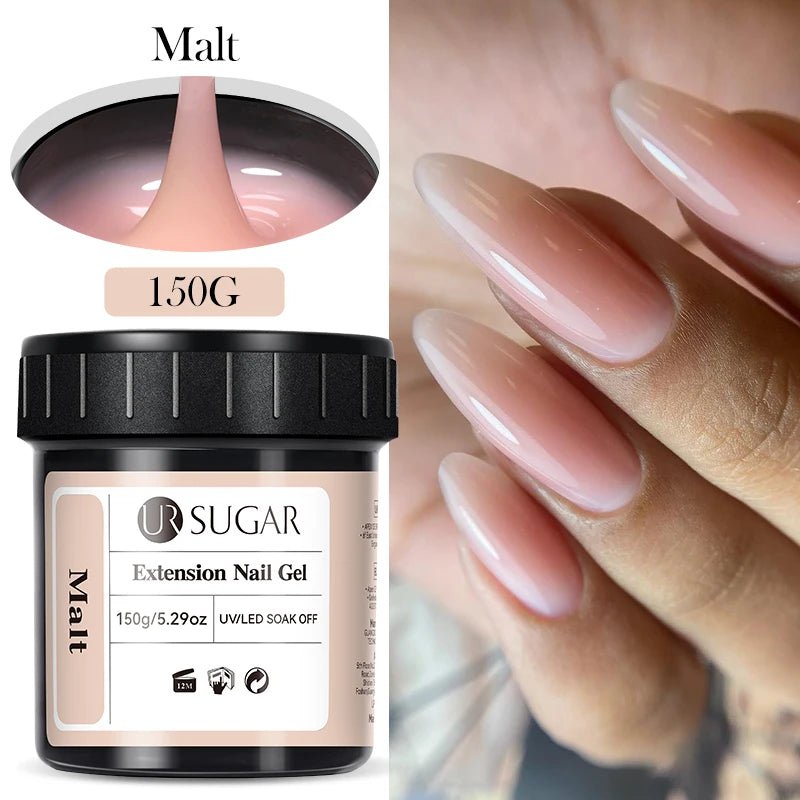 UR SUGAR 150g Nail Extension Gel – Transparent, Jelly White & Light Pink UV/LED Builder Gel for French & Acrylic Manicure - sensationmarketsensationmarket14:1254#Pinkish-whiteUR SUGAR 150g Nail Extension Gel – Transparent, Jelly White & Light Pink UV/LED Builder Gel for French & Acrylic ManicurePinkish-white
