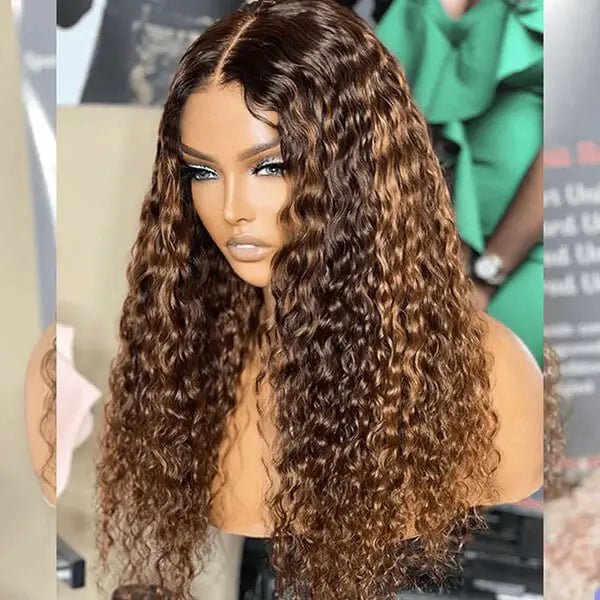Wear & Go Glueless 13x6 HD Lace Front Wig – Indian Cuticle Aligned Human Hair for Black Women | Invisible Lace, Zero Glue - sensationmarketsensationmarket191284209:-7#Brown Highlight Curly;191288010:3327837#Black;191290947:25118816#4 Inches;211092054:-4#13x6glulessWear & Go Glueless 13x6 HD Lace Front Wig – Indian Cuticle Aligned Human Hair for Black Women | Invisible Lace, Zero Glue4 Inches|13x6glulessBlackBrown Highlight Curly