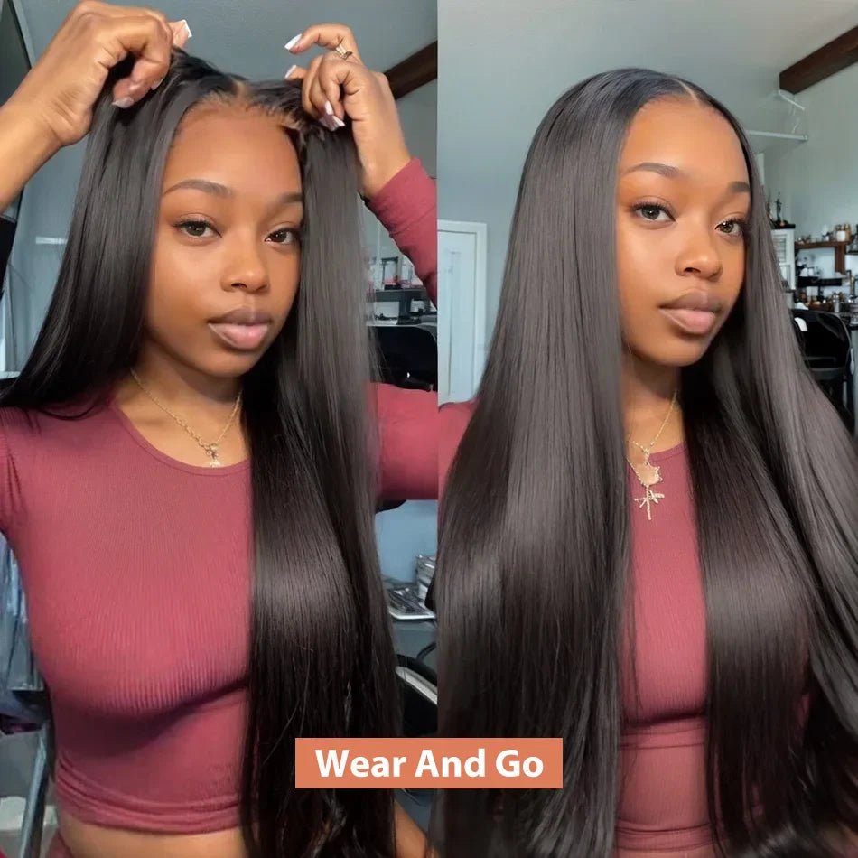 Wear & Go Glueless 13x6 HD Lace Front Wig – Indian Cuticle Aligned Human Hair for Black Women | Invisible Lace, Zero Glue - sensationmarketsensationmarket191284209:13815387#Straight;191288010:3327837#Black;191290947:25118816#4 Inches;211092054:-4#13x6glulessWear & Go Glueless 13x6 HD Lace Front Wig – Indian Cuticle Aligned Human Hair for Black Women | Invisible Lace, Zero Glue4 Inches|13x6glulessBlackStraight