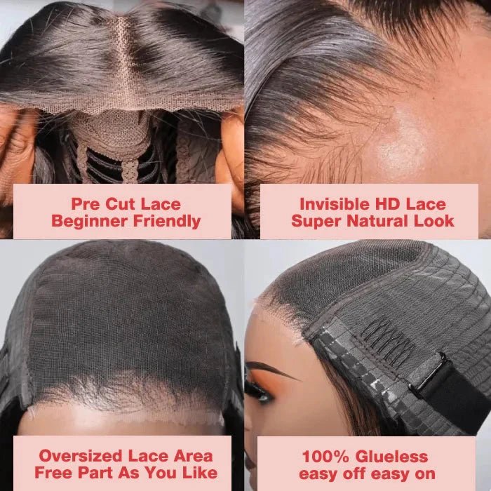 Wear & Go Glueless 13x6 HD Lace Front Wig – Indian Cuticle Aligned Human Hair for Black Women | Invisible Lace, Zero Glue - sensationmarketsensationmarket191284209:-1#Glueless type;191288010:3327837#Black;191290947:25118816#4 Inches;211092054:-4#13x6glulessWear & Go Glueless 13x6 HD Lace Front Wig – Indian Cuticle Aligned Human Hair for Black Women | Invisible Lace, Zero Glue4 Inches|13x6glulessBlackGlueless type