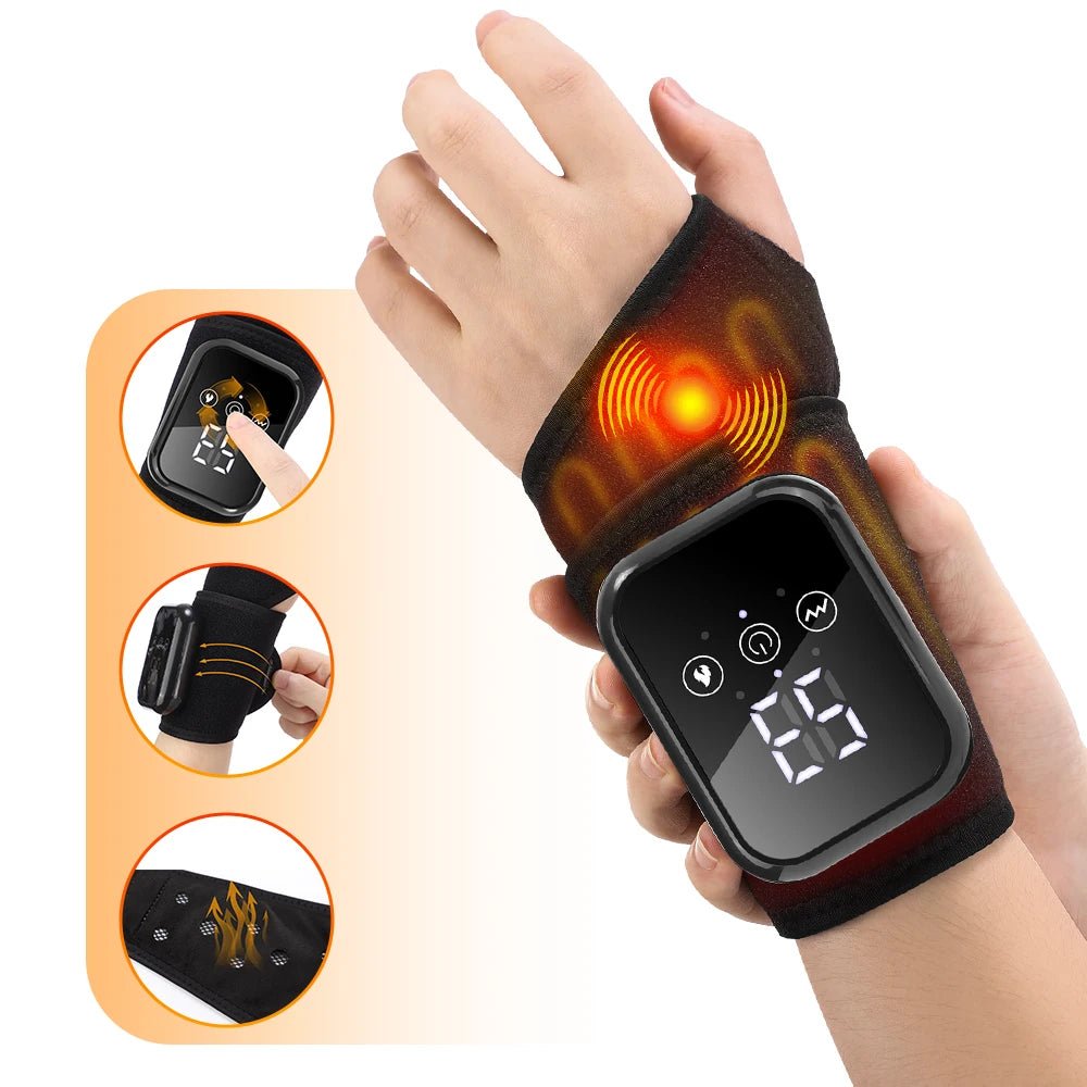 Wrist & Ankle Heating Vibration Massager Wrap – Cordless Joint Support Belt for Hand & Foot Fatigue Relief | Massage Pad for Home Use - sensationmarketsensationmarket14:10#For Wrist -B;200007763:201336100;200009209:201898807#1 pair-2pcsWrist & Ankle Heating Vibration Massager Wrap – Cordless Joint Support Belt for Hand & Foot Fatigue Relief | Massage Pad for Home UseChina Mainland1 pair-2pcsFor Wrist -B