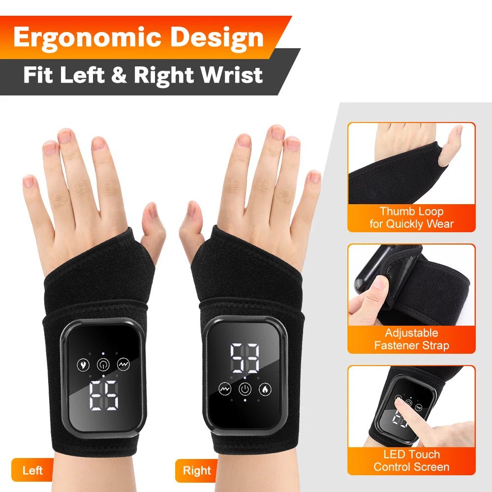 Wrist & Ankle Heating Vibration Massager Wrap – Cordless Joint Support Belt for Hand & Foot Fatigue Relief | Massage Pad for Home Use - sensationmarketsensationmarket14:10#For Wrist -B;200007763:201336100;200009209:201898807#1 pair-2pcsWrist & Ankle Heating Vibration Massager Wrap – Cordless Joint Support Belt for Hand & Foot Fatigue Relief | Massage Pad for Home UseChina Mainland1 pair-2pcsFor Wrist -B